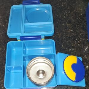 Blue and Yellow Lunchbox with Compartments